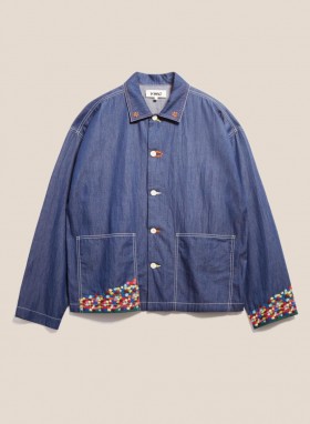 Surchemise en jean brodée PJ indigo | Homme YMC