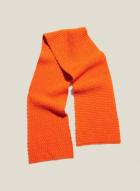  Écharpe en laine Popcorn orange chiné | Homme YMC