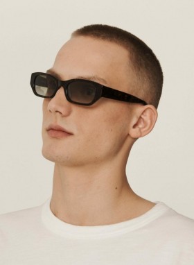  Lunettes de soleil biodégradables Rahel, écaille foncée, dégradé or | Homme YMC