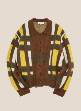  Gilet Rat Pack en laine mélangée marron multicolore | Femme YMC