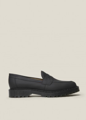  Mocassins penny en cuir gras noir pour homme Solovair X YMC | YMC pour homme