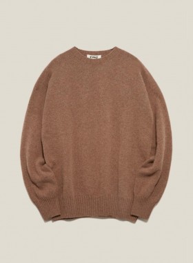  Pull Suedehead à col rond marron | Homme YMC