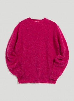  Pull Suedehead à col rond rose | Homme YMC