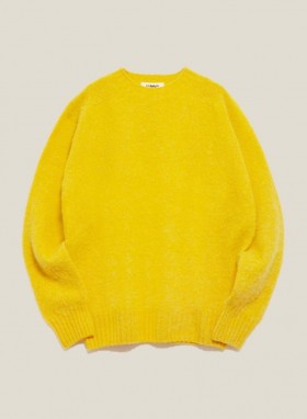  Pull Suedehead jaune à col rond | Homme YMC