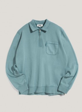  Sweat-shirt Sugden en coton bouclé bleu | YMC pour homme