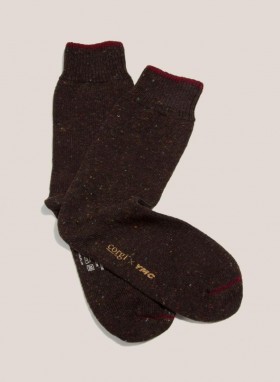  Chaussettes en laine marron à pointes | YMC pour hommes
