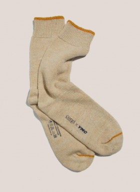  Chaussettes en laine couleur sable | YMC pour hommes