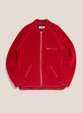 Veste polaire recyclée Trippe rouge | Homme YMC