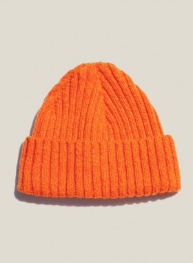 Casquette à larges côtes orange chiné | Homme YMC