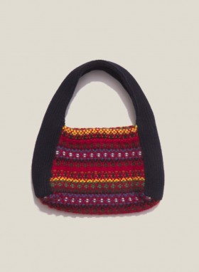  Sac en maille à rayures en laine multicolore | YMC pour homme