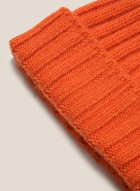  Cableami Kaschmirmütze Orange | Herren YMC
