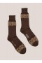  Κάλτσα Fair Isle Cotton Sock Καφέ | Γυναικεία YMC