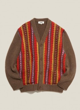  Ζακέτα με ρίγες από μαλλί Cottage Wool Multi | Ανδρικό YMC