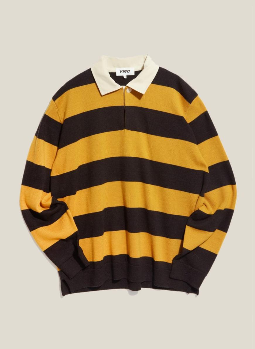 JJ Rugby Shirt Brown Gold | Men’s YMC